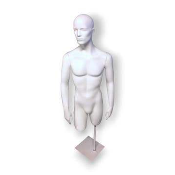 Gebruikte torso man 3/4 model met hoofd van glasvezel incl.