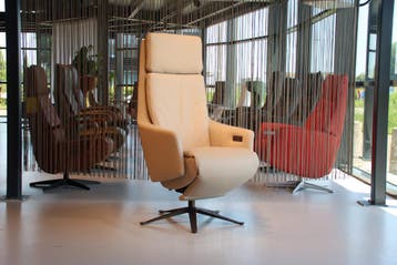 Gealux relaxfauteuil Twinz 8040 XXL in Leer 3 motoren + accu, Ophalen of Verzenden, Nieuw, Leer, Design, Modern