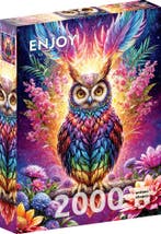 Neon Owl Puzzel (2000 stukjes) | Enjoy Puzzle - Puzzels, Hobby en Vrije tijd, Denksport en Puzzels, Verzenden, Nieuw