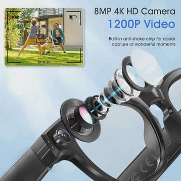 Slimme Camera Bril met AI, Vertaling & Opname - Waterdicht &, Verzenden, Nieuw
