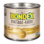 Bondex Vintage - Goud - 0,25 liter - krijtverf (Bondex Wax), Overige kleuren, Nieuw, Beits, Ophalen of Verzenden