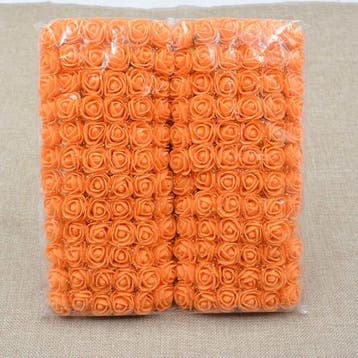 Mini Foam Roos Oranje 2,5 cm Zak 144 stuks, Ophalen of Verzenden, Nieuw