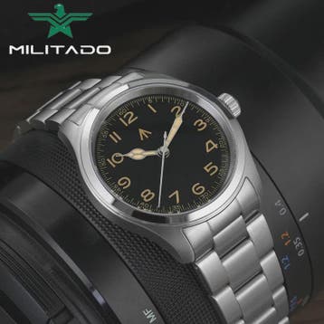 Militado ML08 Vintage Herenhorloge - Quartz VH31, Saffiergla, Verzenden