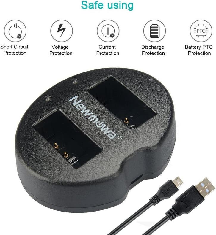 Newmowa  dubbele USB-oplader voor Nikon EN-EL20 accu nr...., Audio, Tv en Foto, Fotografie | Accu's en Batterijen, Zo goed als nieuw