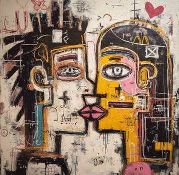 Eric Brumette - KISS ME LIKE BASQUIAT 7 - Toile L - LIMITED