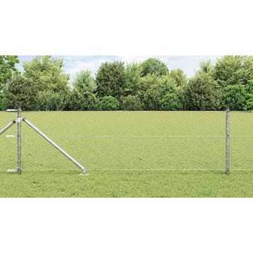 vidaXL Hexagonale Schutting met Palen 25 x 0,6 m, Verzenden, Nieuw, IJzer