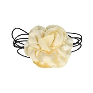 Haarband Bloem - Veter - Striklint - Creme, Nieuw