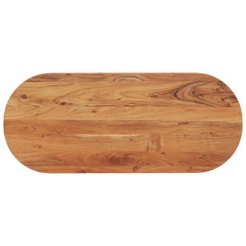 Tafelblad ovaal 100x40cm acacia - Retourdeal 53% Korting, Landelijk/Modern, Minder dan 50 cm, 100 tot 150 cm, Nieuw