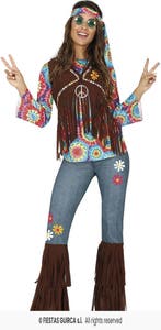 Hippie Kostuum Vrouw Peace Lotus, Ophalen of Verzenden, Nieuw