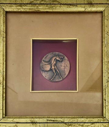 Bruno Cassinari (1912-1992) - Reliëf, Cavalli - 25 cm -