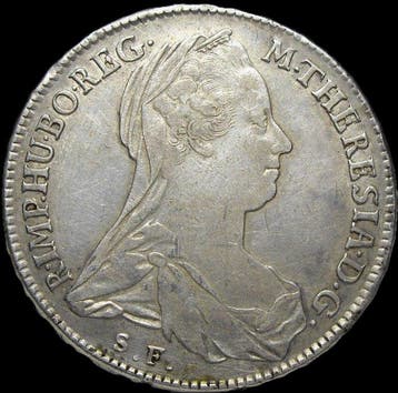 Oostenrijk. Maria-Theresia. Thaler (taler) 1780 / 1781-1788,