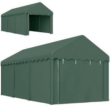 Carport 3x6 M Tentgarage Met Roldeuren, Dak, Afneembare Zijw, Verzenden, Nieuw