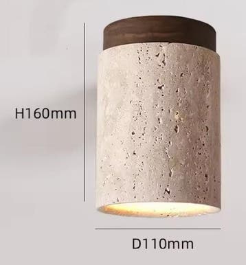 Travertin LED Plafondlamp – Modern Rond Ontwerp voor Woonkam, Verzenden, Nieuw
