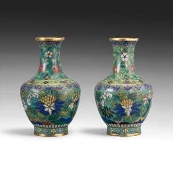 Vaas - cloisonne - 19e eeuw - China - Qing Dynastie