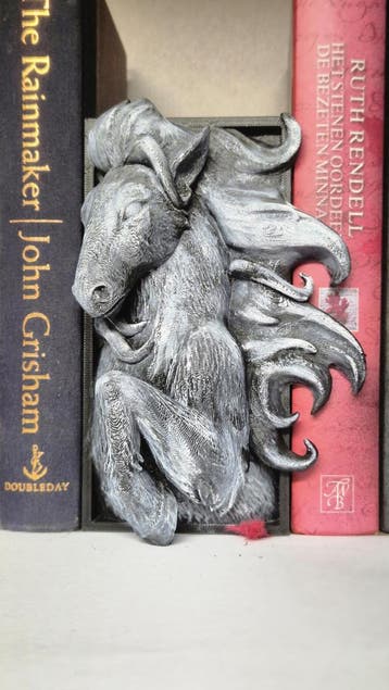 Book nook black and white horse - bookshelf decor, Verzenden, Nieuw
