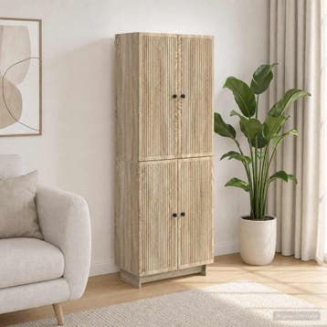 vidaXL Kastenset 2 pcs Sonoma Eiken 66 x 34,5 x 90 cm, Verzenden, Nieuw