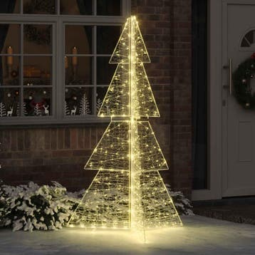 vidaXL Kerstboom met 240 LED Warmwit 180 cm Acryl, Diversen, Kerst, Verzenden, Nieuw