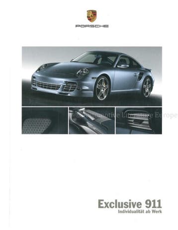 2008 PORSCHE 911 EXCLUSIVE HARDCOVER BROCHURE DUITS, Nieuw, Porsche, Author
