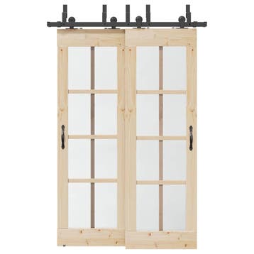 vidaXL Doos met onderdelen voor schuifdeur 152,5 cm staal, Verzenden, Nieuw