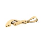 Gouden hanger met zirconia (Hanger of bedel), Sieraden, Tassen en Uiterlijk, Bedels, Ophalen of Verzenden, Gebruikt, Goud, Overige merken
