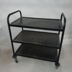 Metalen serveertrolley, 3 niveaus, verrijdbaar, zwart -, Ophalen of Verzenden, Overige typen, Emtrade NL
