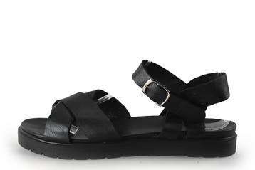Manfield Sandalen in maat 42 Zwart, Verzenden, Zwart, Sandalen of Muiltjes, Zo goed als nieuw
