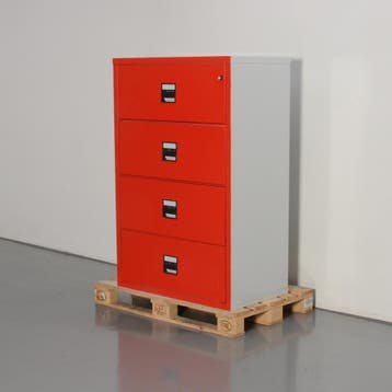 Officenow dossierkast, rood/lichtgrijs, 145 x 95 cm, 4, Ophalen of Verzenden, Nieuw