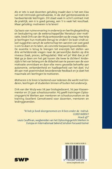 Motiveren is te leren 9789088508080 Dirk van der Wulp, Verzenden, Zo goed als nieuw, Dirk van der Wulp