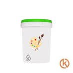 1l Kurkverf - Wandkurk - Wit, Ophalen of Verzenden, Nieuw