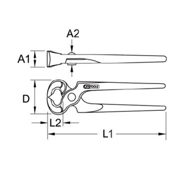 KS Tools Vlechttang Zelfopenend 220mm, Verzenden, Nieuw