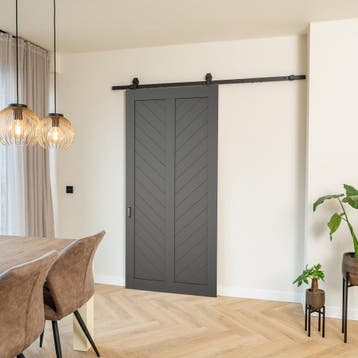Houten loftdeur, klassiek grijs, visgraat design *, Doe-het-zelf en Verbouw, Nieuw, Hout, 75 tot 150 cm, 150 tot 225 cm