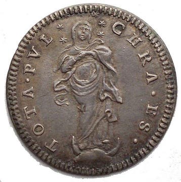 Rome. Italy Stato Pontificio. Grosso Benedetto XIV