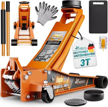 Autokrik - Garagekrik - Hydraulische krik - 3 Ton - Oranje -, Verzenden, Zo goed als nieuw