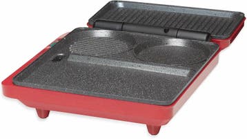 Grillplaat - Teppanyaki Bakplaat - Tafelgrill - Rood - Trebs, Verzenden, Zo goed als nieuw