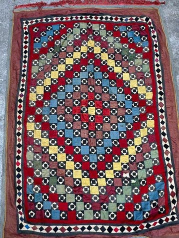 Decoratief ornament - Turkije - Ottomaans zijde en katoen, Antiek en Kunst