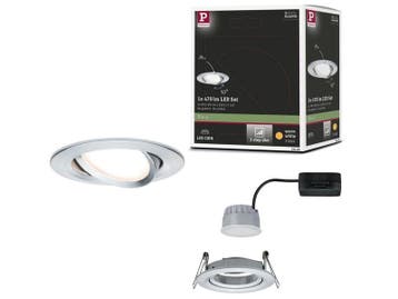 6x Inbouwspots Aluminium 6W Paulmann, nova, alu gedraaid, Nieuw