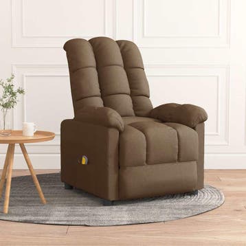 vidaXL Massagestoel stof bruin, Verzenden, Nieuw