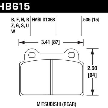 Hawk EVO X DTC-60 Race Rear Brake Pads, Auto-onderdelen, Ophalen of Verzenden, Nieuw