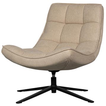 WOOOD Essentials Maudi draaifauteuil naturel, Nieuw