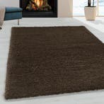 Hoogpolig Vloerkleed | Shaggy | Fluffy | Bruin | 140x200 cm, Huis en Inrichting, Stoffering | Tapijten en Kleden, Verzenden, Nieuw
