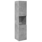 vidaXL Badkamerwandkast 30x30x130 cm bewerkt hout betongrijs, Verzenden, Nieuw