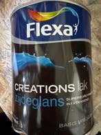 Flexa creations lak zijdeglans - wit - 1 liter, Wit, Nieuw, Ophalen of Verzenden, Lak