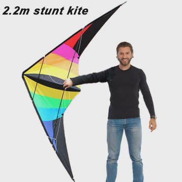 Grote Vlieger 2.2m Power Dual Line Stunt Kite met Handvat en, Verzenden, Nieuw