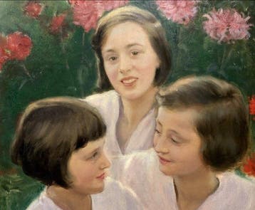 Art-Déco School (1930s) - The Three Chrysanthemums