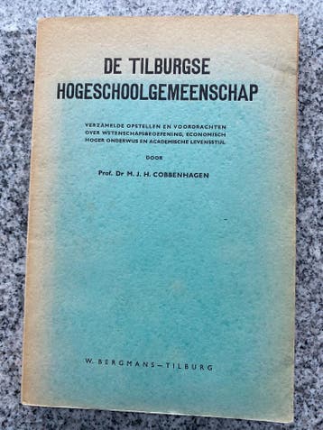 De Tilburgse Hogeschoolgemeenschap, Boeken, Gelezen, Verzenden, Maatschappij en Samenleving, Prof. Dr. M.J.H. Cobbenhagen