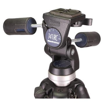 Manfrotto statief 055B met 141 RC kop - 1 jaar garantie, Ophalen of Verzenden, Zo goed als nieuw