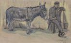 Willem Hendrik van der Nat (1864–1929) - Ezel en man