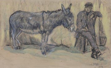 Willem Hendrik van der Nat (1864–1929) - Ezel en man