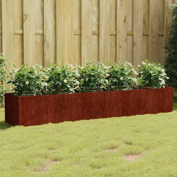 vidaXL Plantenbak verhoogd 200x40x40 cm cortenstaal, Tuin en Terras, Bloembakken en Plantenbakken, 100 cm of meer, Verzenden, Nieuw