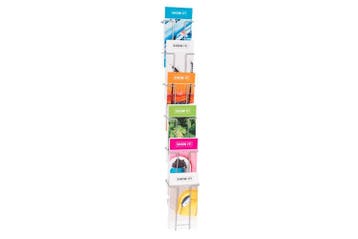 Draadfolderhouder Wand 6 Vaks 1/3A4 Smal | Displaywinkel.nl, Verzenden, Nieuw in verpakking, Etalage